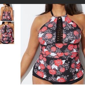 Size 24 high neck tankini TOP NWT